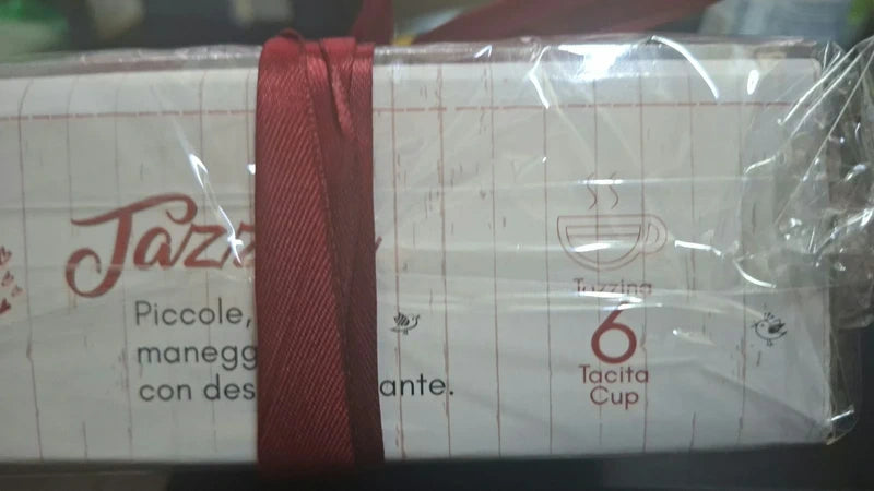 Set 6 tazzine da caffè "Love You" in confezione regalo