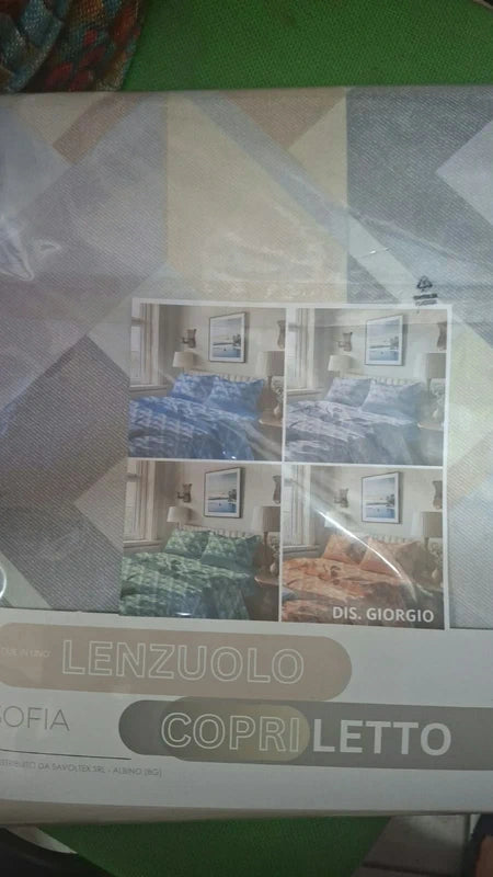 Completo lenzuolo copriletto matrimoniale Sofia
