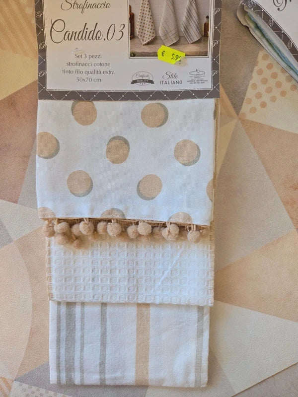 Tris strofinacci Calise – Preziosa Home