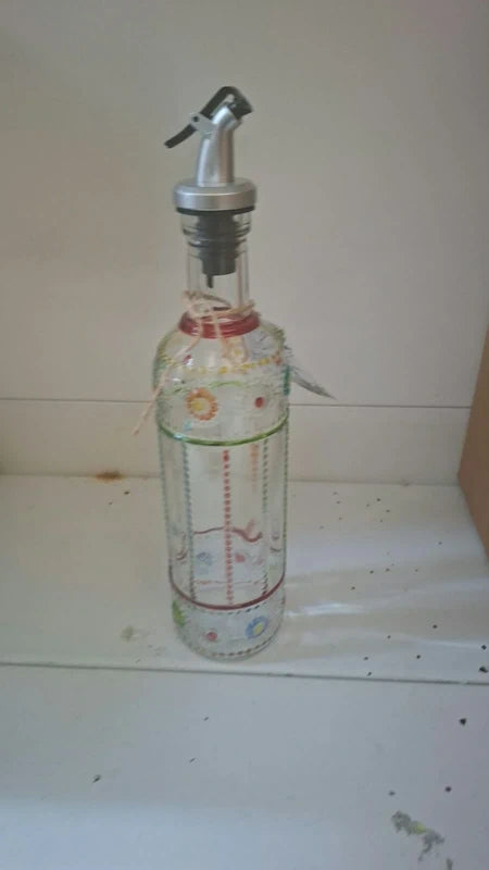 Oliera in vetro decorata con dosatore 500 ml