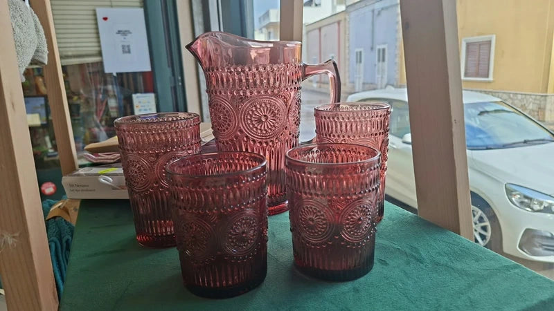 Set caraffa e bicchieri in vetro Thirsty – 13 pezzi