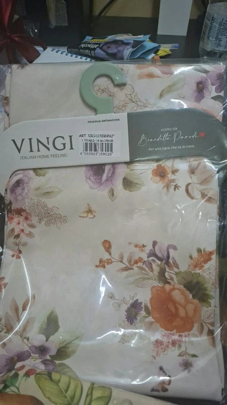 Tovaglia antimacchia Vingi Ricami x6 – 140×180