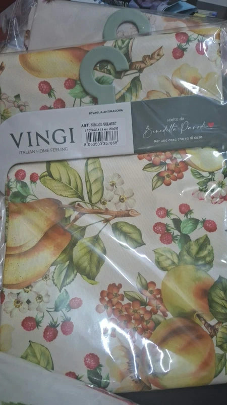 Tovaglia antimacchia Vingi Ricami x6 – 140×180
