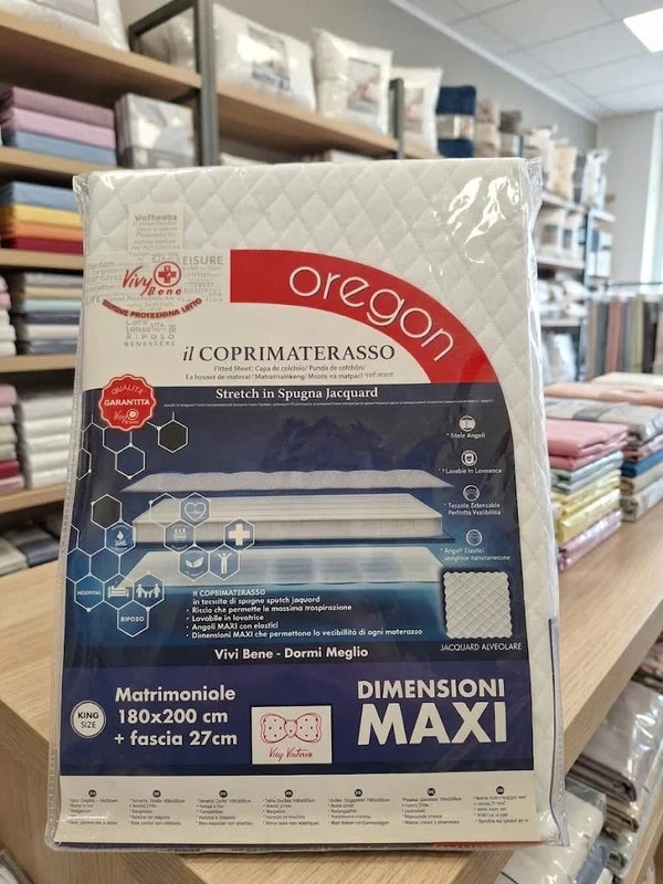 Coprimaterasso con angoli Oregon matrimoniale 180×200 cm